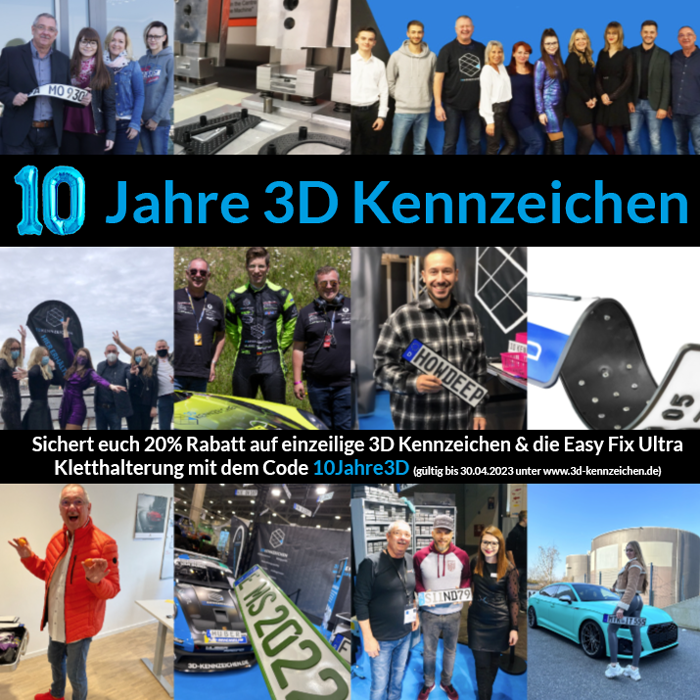 Rabattcode 10 Jahre 3D Foto